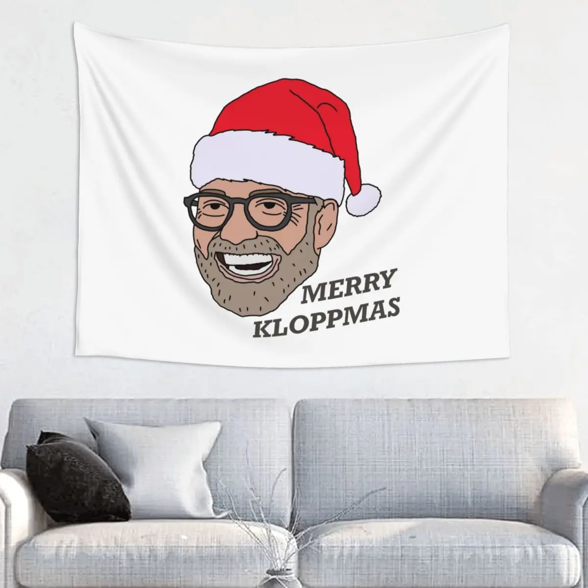 Christmas Jurgen Klopp Tapestry Wall Hanging Printed Fabric Wall Tapestry Boho Blanket Room Home Decor Wall Cloth