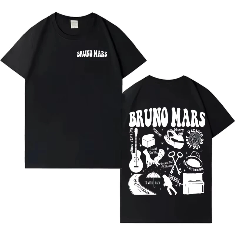 Singer Bruno Mars Tshirt Hip Hop Hipster 2026 Summer New Men Women Aesthetic Casual T-shirt Fashion Short Sleeve T Shirt