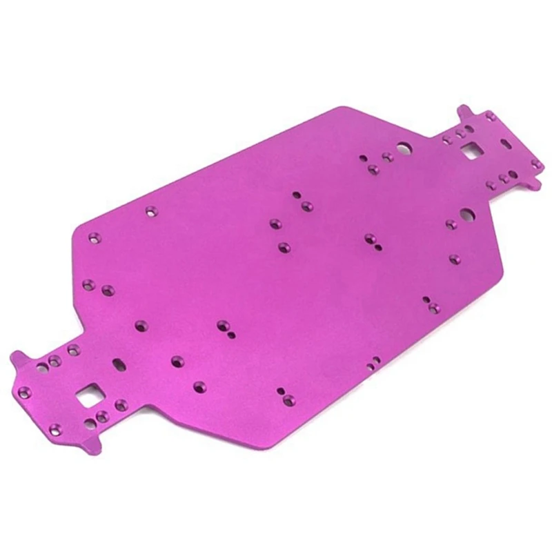 For HSP 1/10 Aluminum Alloy Base Plate 04001 Chassis 94111 Cart 94170 94107,Modified And Upgraded Accessories Purple