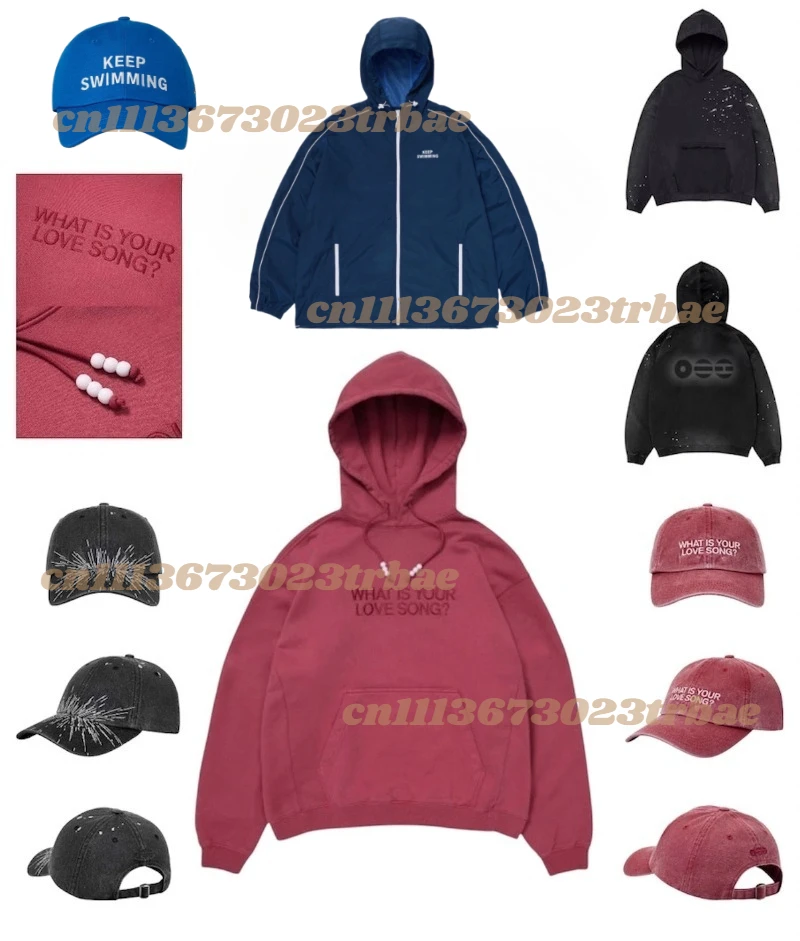 Arirang 2.0 World Tour 2026 Keep -Swimming Print Zipper Hooded Windbreaker Jacket Men /Women Outdoor Casual Keep Swimming Coat