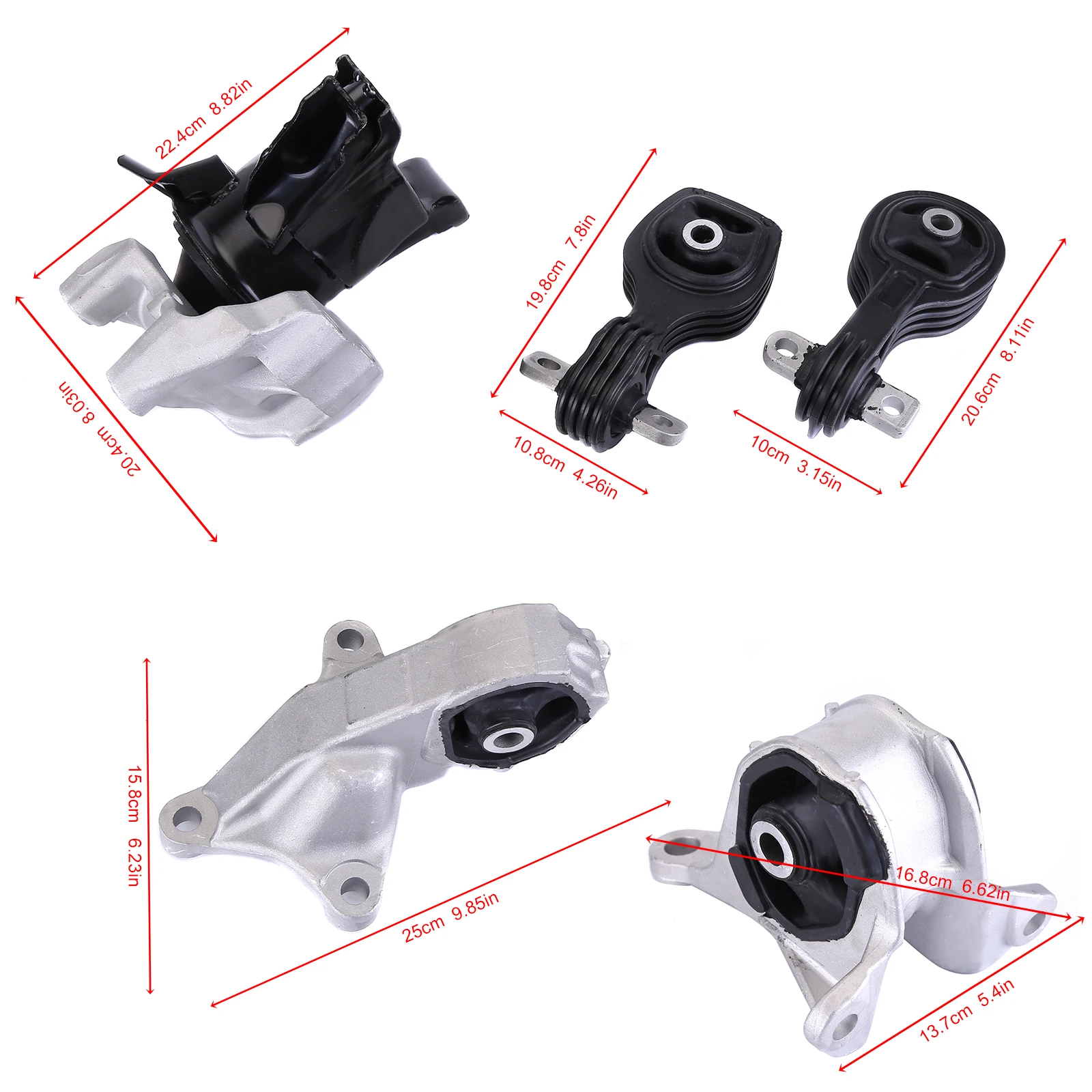 

5PCS Engine Mount Set, Compatible with 2015-2017 Honda CR-V 2.4L, Part Numbers: A65081, A65053, A65070, A65052, A65082