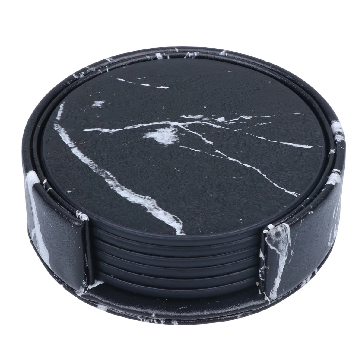 

Coasters Heat Resistant Non-Slip Cup Mats Round Placemat For Home Cafe Restaurant Table Protection Pu Cup