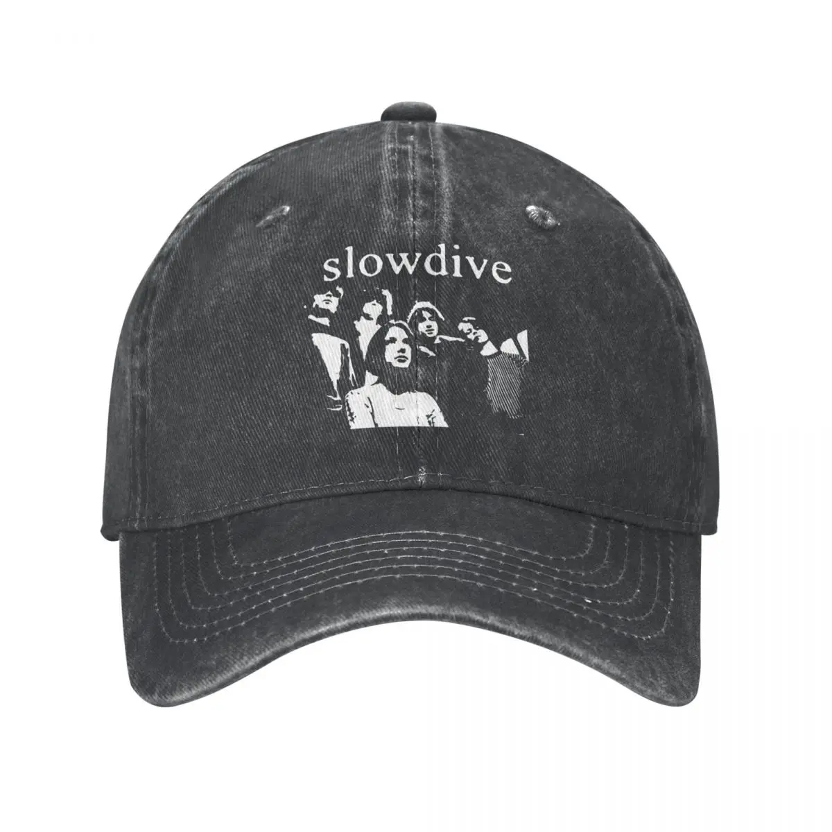 Vintage Slowdive English Rock Band Baseball Caps Men Women Distressed Washed Snapback Cap Outdoor Running Golf Caps Hat