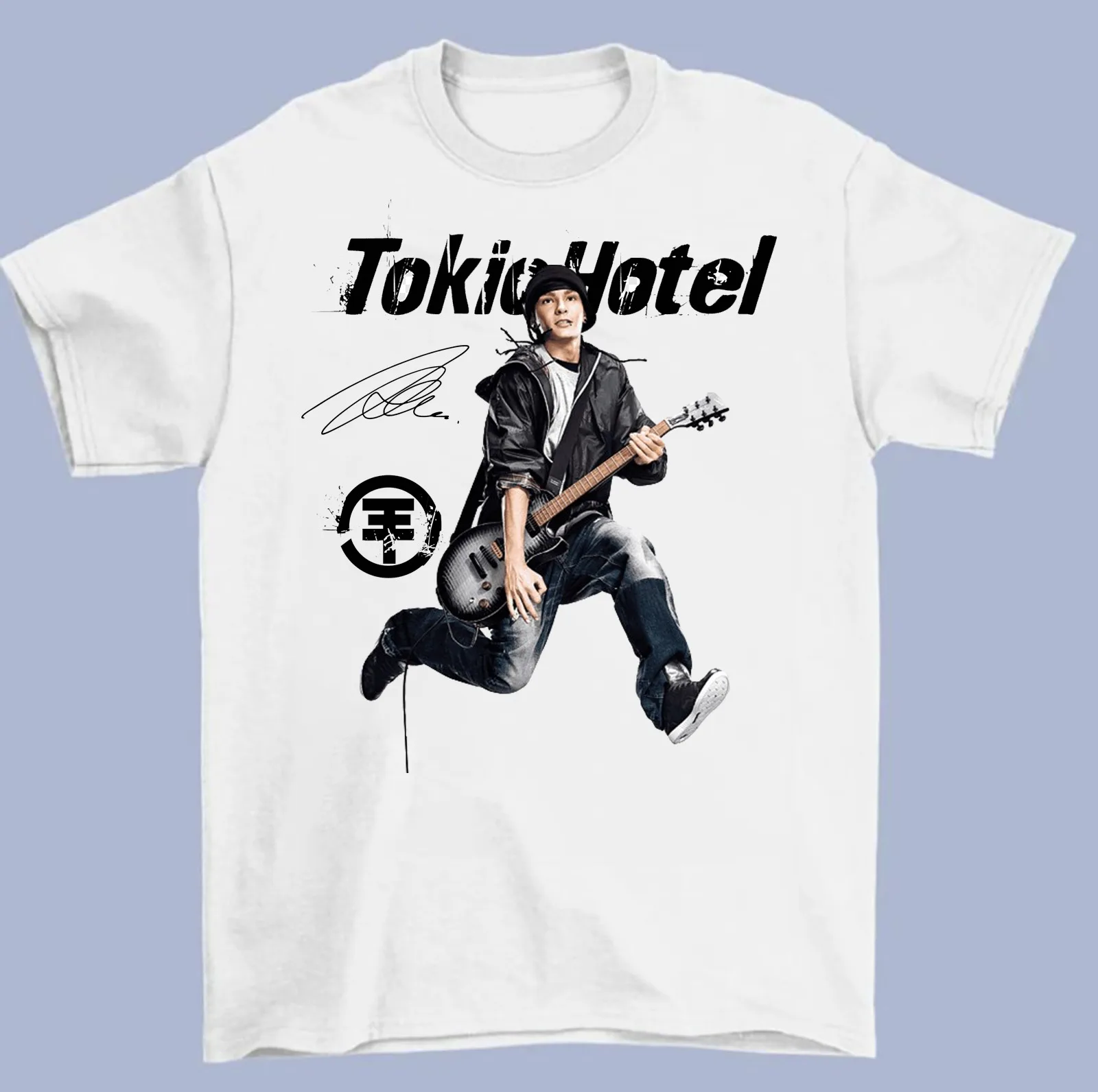 Новинка, хлопковая футболка с длинным или коротким рукавом для гостиниц Tom Kaulitz Токио, подарок для фанатов белого цвета S4506