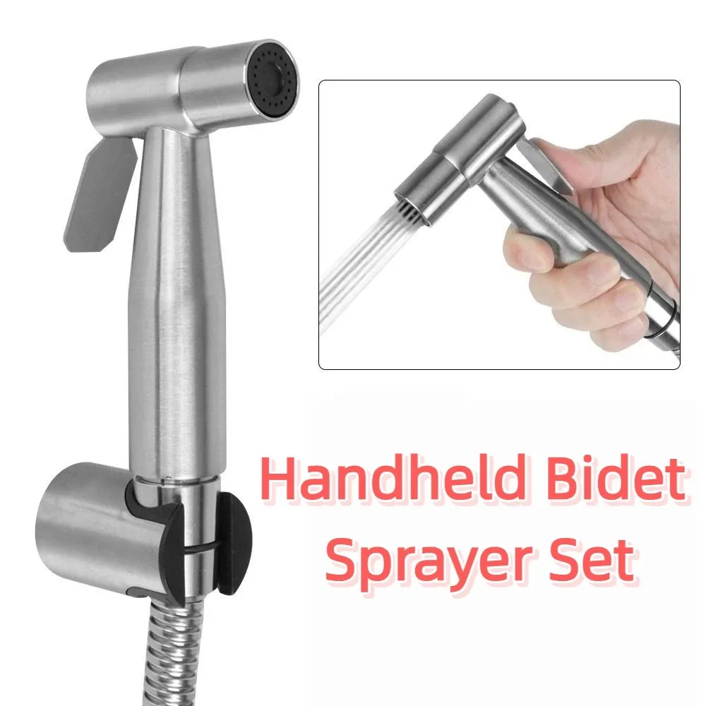 

High Pressure Handheld Bidet Sprayer Set Adjustable Self Cleaning Women Washer Sprinklers Non-leakage Easy To Install
