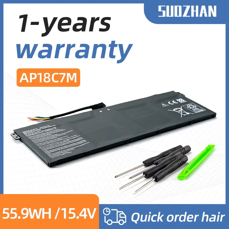 SUOZHAN-batería AP18C7M para portátil Acer Swift 5, SF514-54G, SP513-54N, serie 4ICP5/57/79, 15,4 V, 55.9Wh, 3634mAh