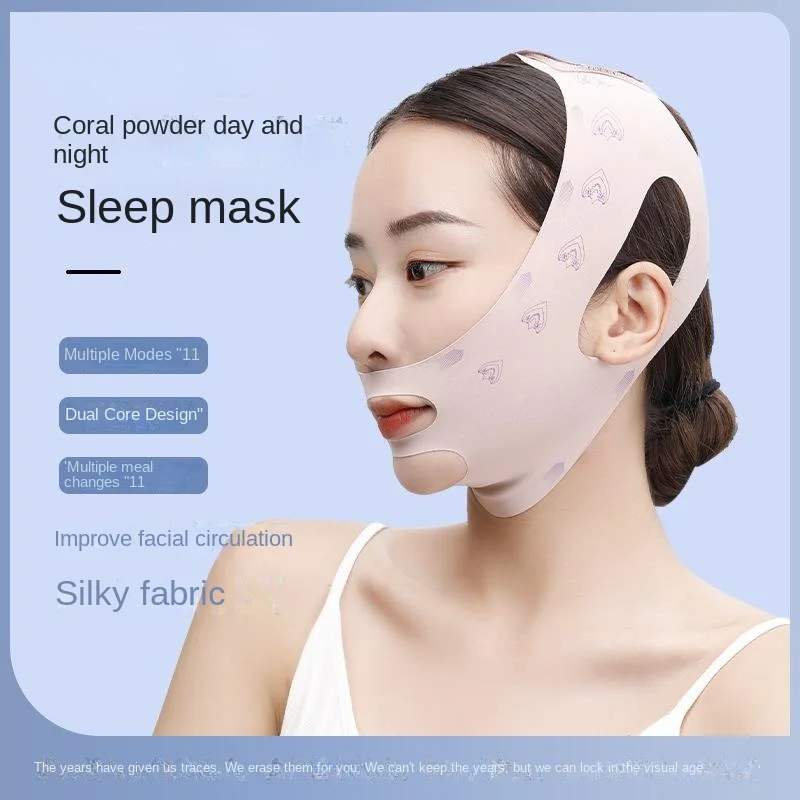 Correa de elevación moldeadora de cara en forma de V, reductor de doble mentón antiarrugas, soporte para dormir, cómodo, Invisible, reafirmante, belleza juvenil