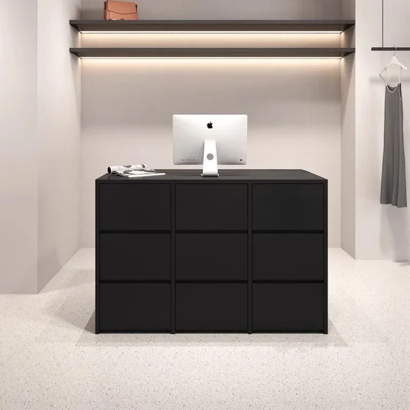 #Reception Desks Office Furniture Simple Clothing Store Health Center Store Vintage Reception Desk Customer Center Desk Table