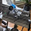 DIY 미니 선반 다기능 가정용 목공 수제 소형 선반 휴대용 데스크탑 마이크로 선반 110V-220V 100-2500r/min 2