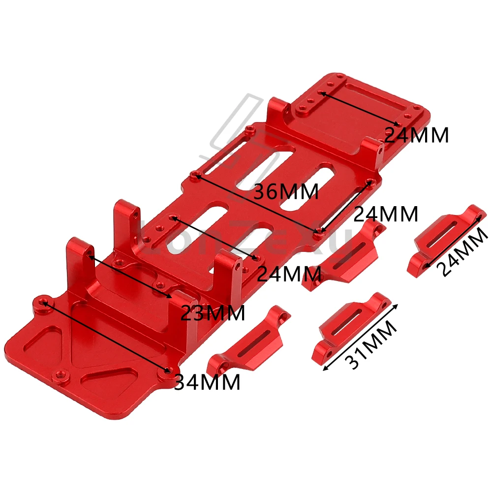 Uchwyt baterii ze stopu aluminium / wspornik ESC / RECEIVER do LOSI 1/18 Mini LMT 4X4 szczotkowany Monster Truck metalowe ulepszone części RC