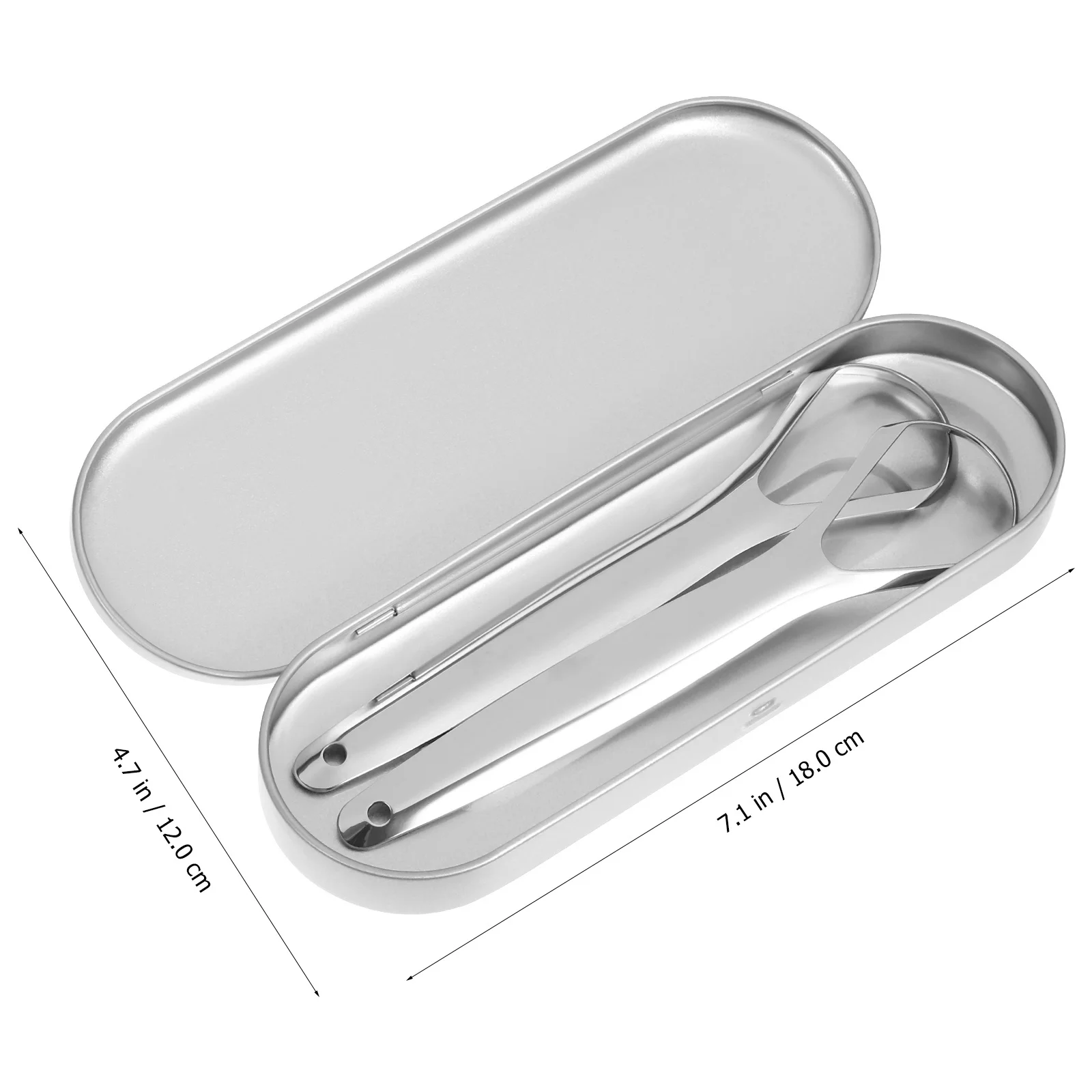 

2Pcs Metal Tongue Cleaners Curved Tongue Scrapers for Adults Kids Thick Coating Removal Easy Freshener