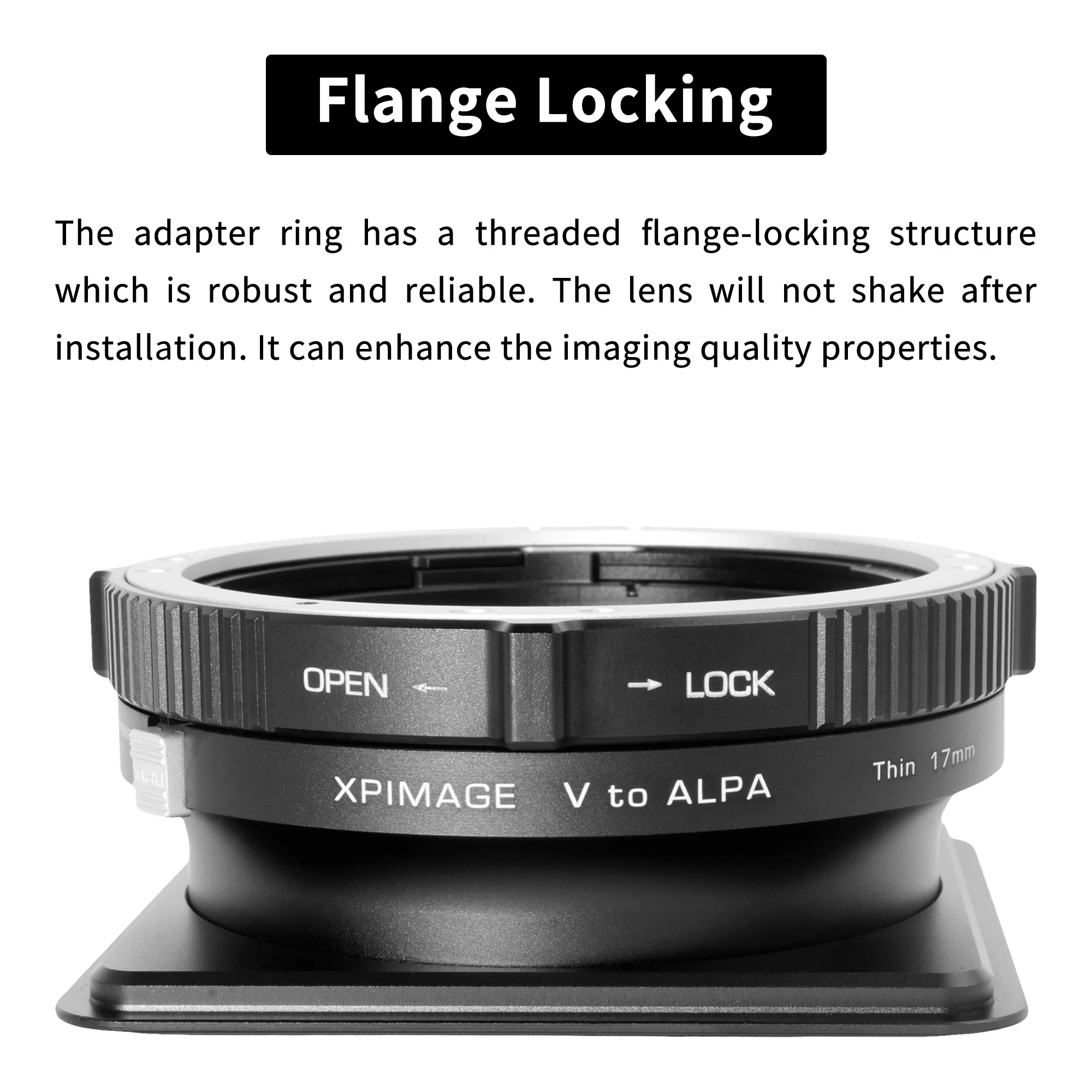 XPIMAGE لعدسة Hasselblad V إلى ALPA 12 لوحة محول تركيب عدسة الكاميرا يجب استخدامها مع لوحة التحول 17 مم