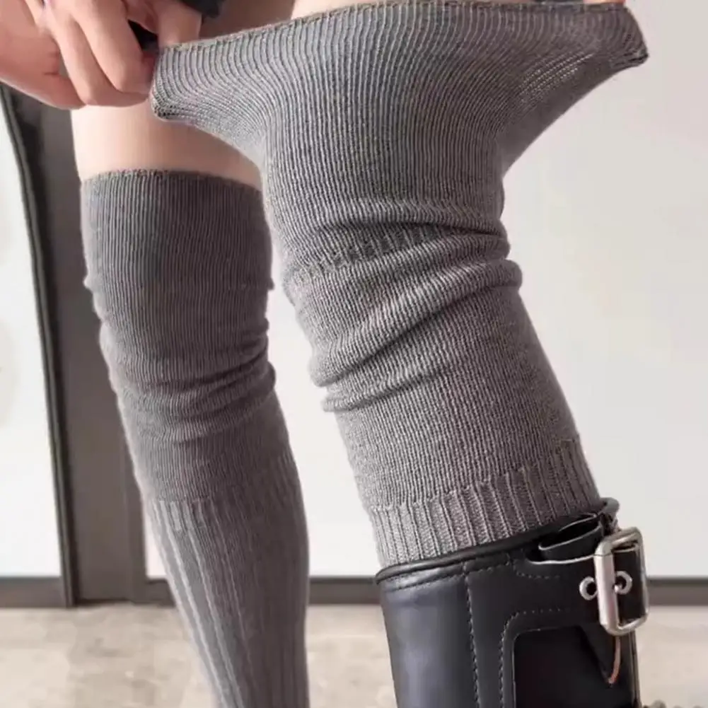الإفراط في جوارب طويلة للنساء النساء فوق الركبة التمهيد تخزين ترهل أعلى سميكة القطن متماسكة الفخذ العليا الجوارب لفصل الشتاء لفصل الشتاء