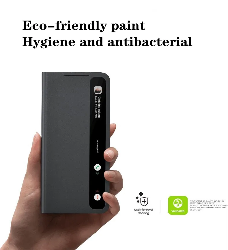 Free-flip Window View Smart Chip Phone Case For Samsung Galaxy S21 Plus S21+ S21 Ultra Flip Leather Case For Galaxy S21