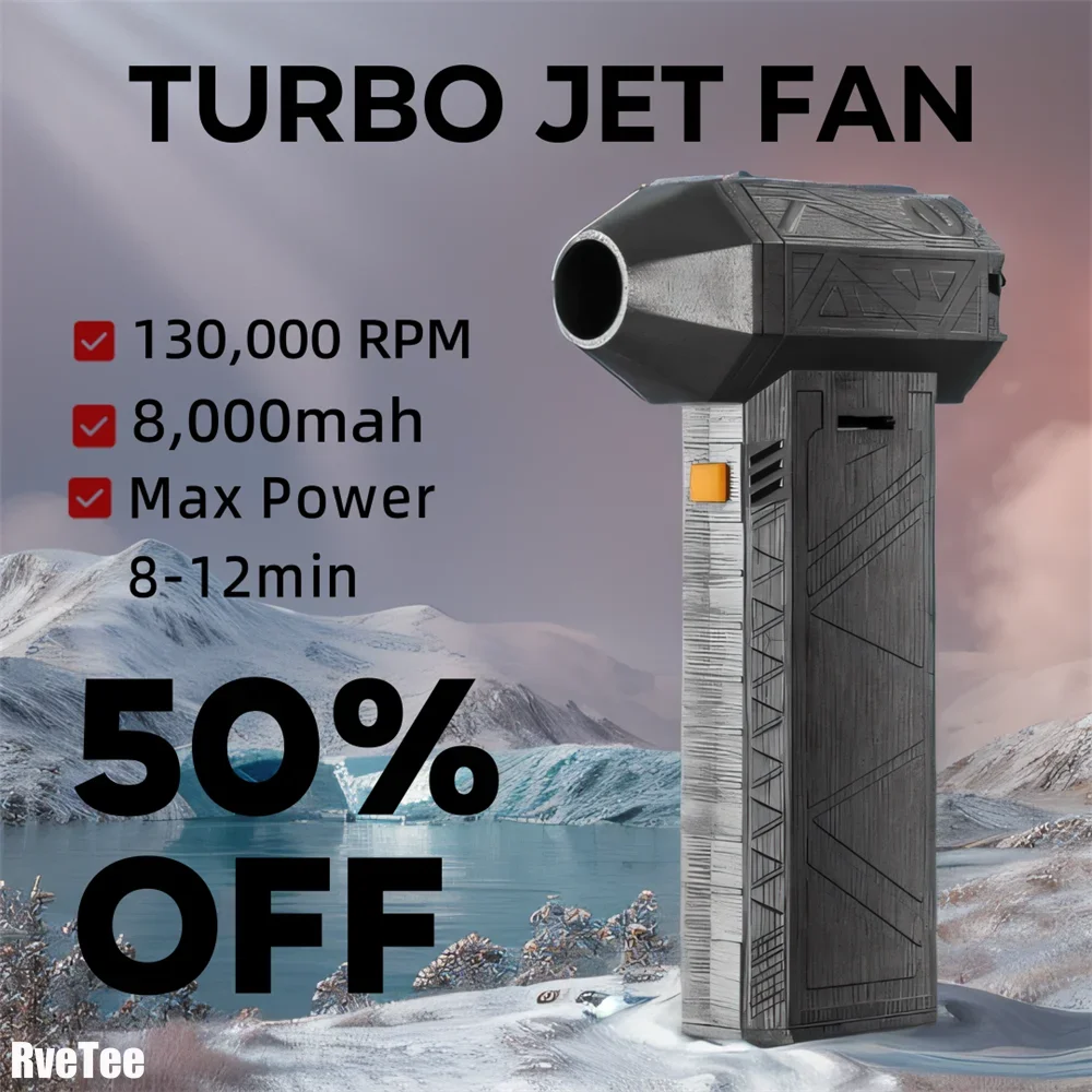 

Мини-вентилятор Turbo Jet мощный вентилятор 8-12 мин. 130000 об/мин 8000 мАч Высокое Качество Бесщеточный автомобильный двигатель стирка лагеря фен для волос 2024 Новинка