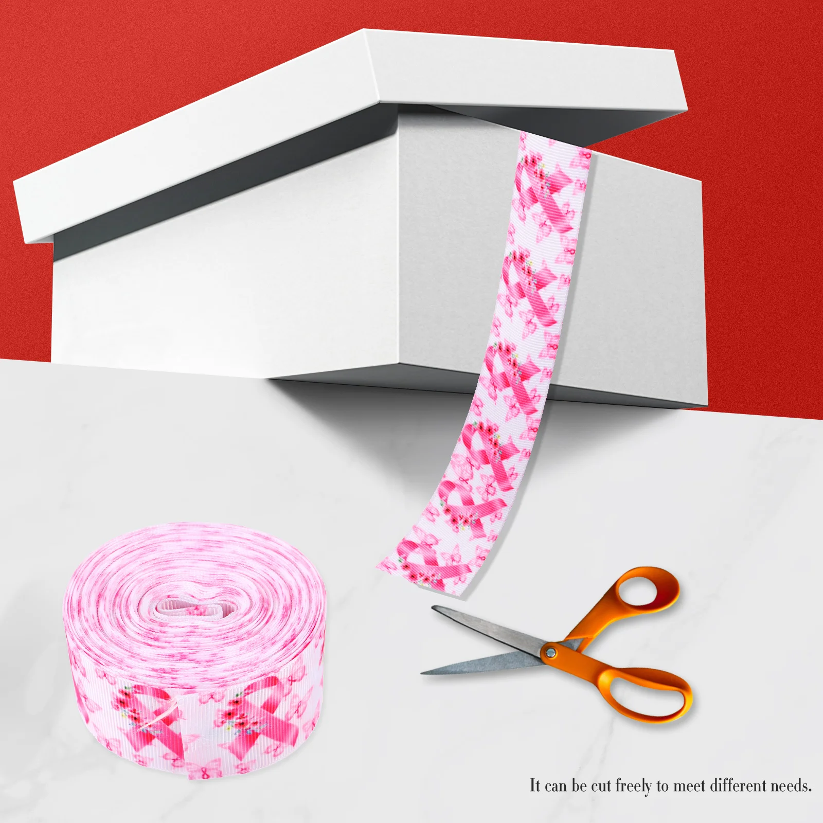 

Breast Cancer Awareness Pink Ribbon Multi-Use Hair Band DIY Craft Hair Decor Outdoor Female Supply Headdress Female Accessory