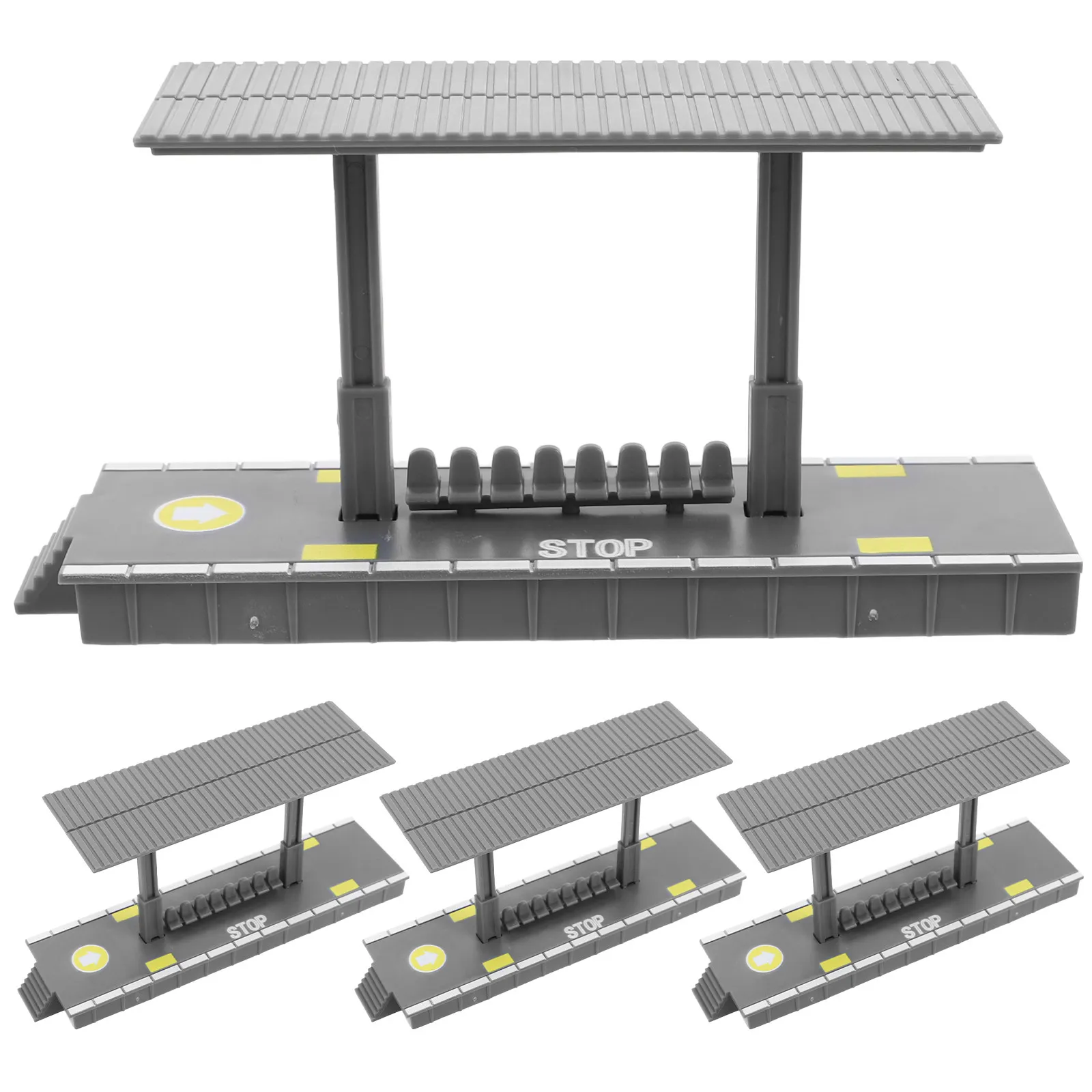 

Набор из 4 миниатюрных реалистичных железнодорожных платформ для самостоятельной сборки, для детских ролевых игр, декоративного оформления и создания сценариев