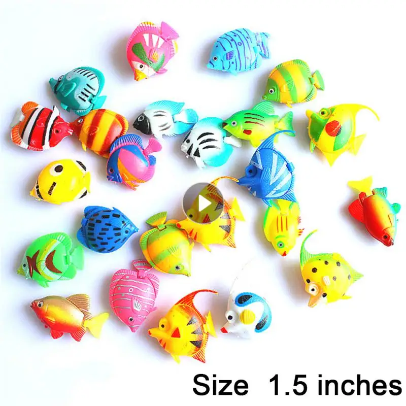 10pcs Plastic Fake Fish Floating Artificial Fish Mini Tropical Fish Simulation Vivid Landscape Aquarium Ornament Pet Accessories