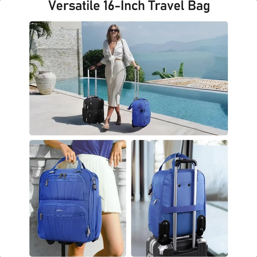 Camiseta interior Carry On Lage 16 pulgadas Softside Azul