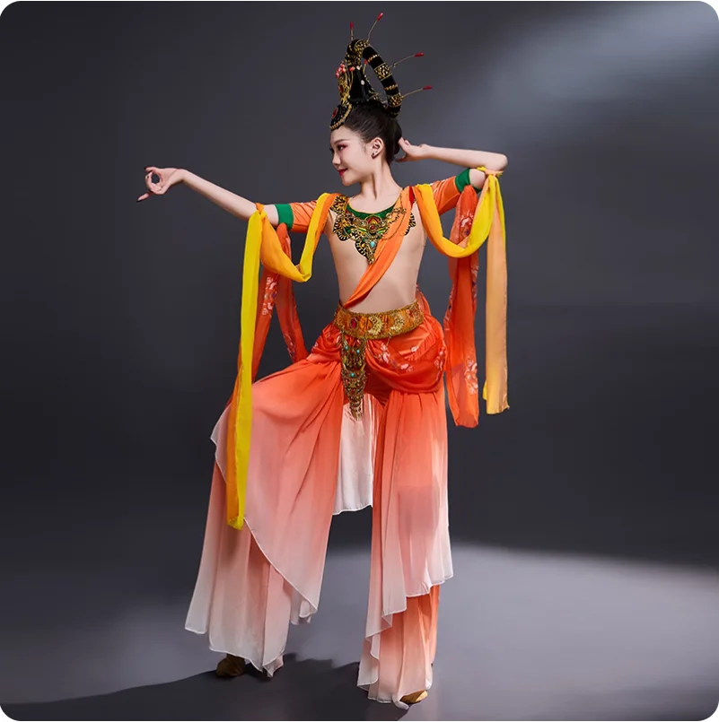 

Flying Fairy Elegant Chinese Style Classical Dance Performance Costume Hanfu Rebound Pipa Gorgeous Dance Costume Female