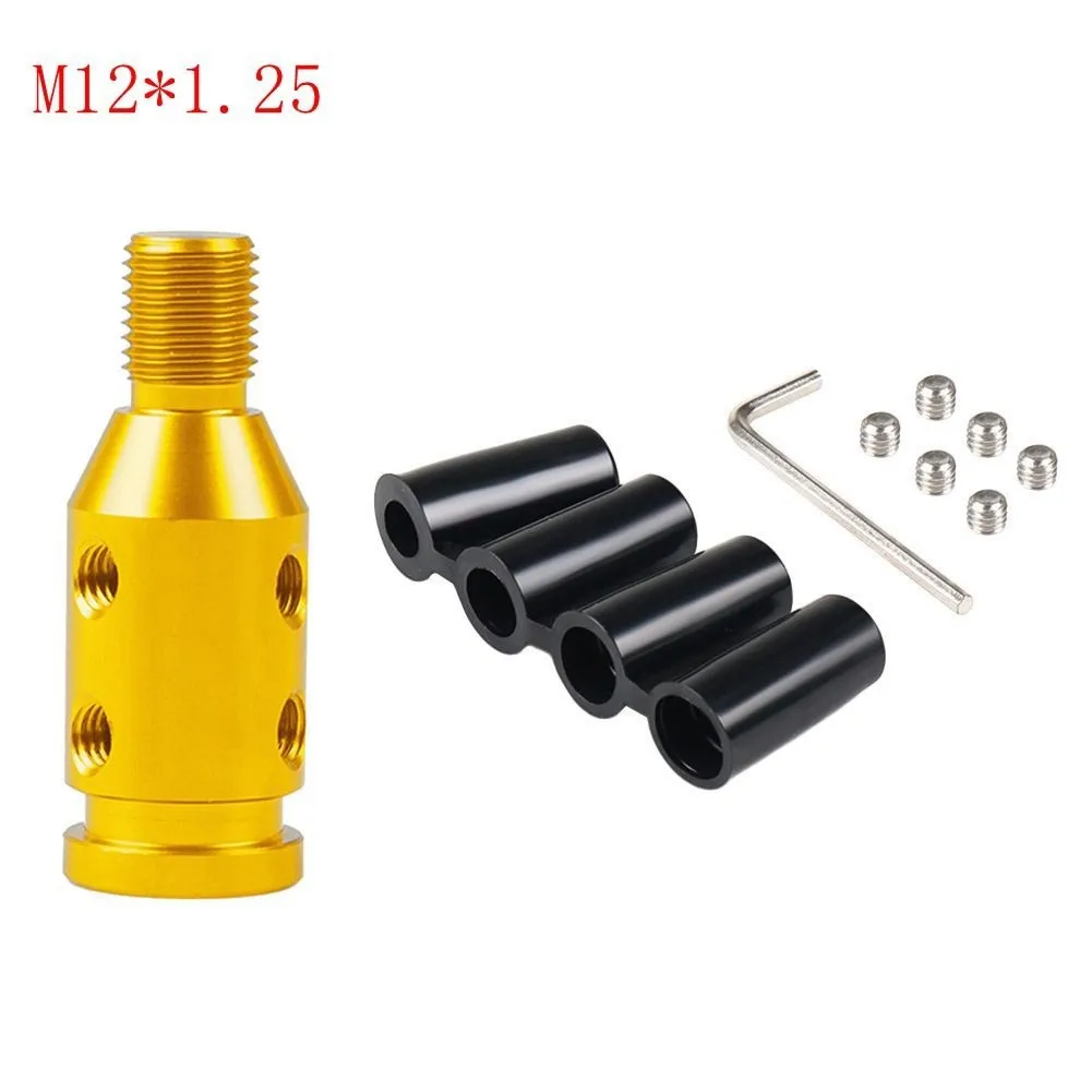 Universeller Auto-Aluminium-Schaltknauf-Adapter für Schalthebel ohne Gewinde M10 x 1,5/M12 x 1,25 SK-1054