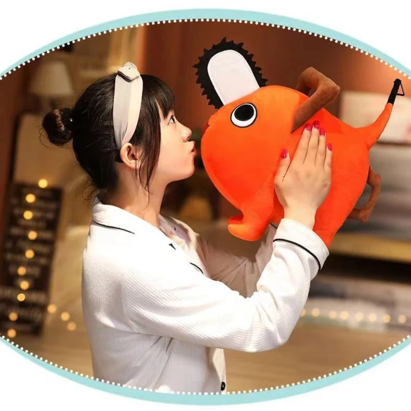 Pluszak Chainsaw Man Pochita 10cm-40cm, zabawka anime, kreskówka, miękka maskotka, kawaii poduszka na sofę, dekoracja, prezent urodzinowy.