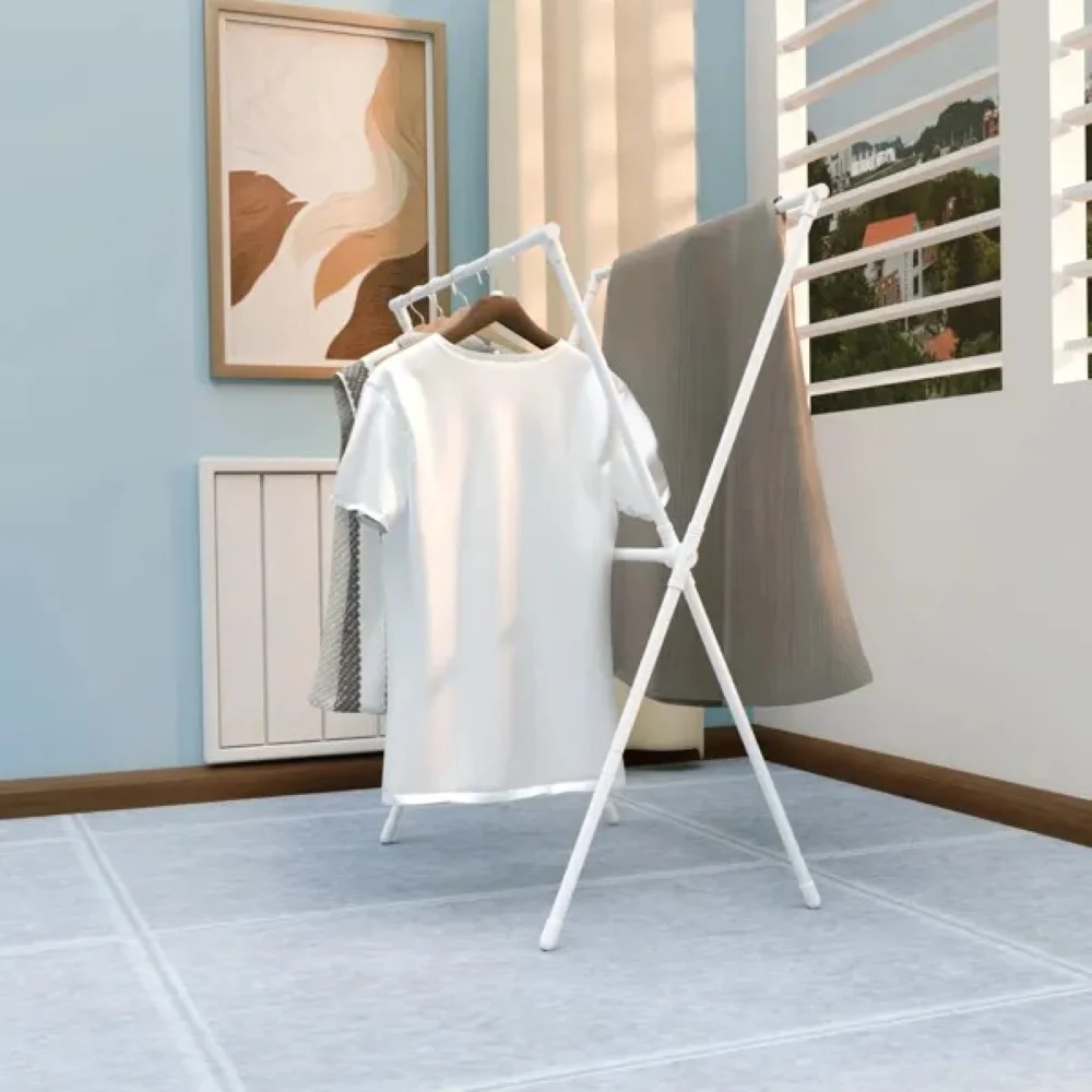 1pc portátil dobrável cabide de roupas ajustável para secagem interna e externa
