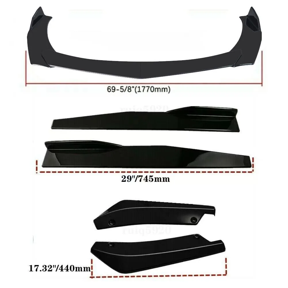 For Toyota Camry Front Rear Bumper Lip Spoiler Splitter Body Kit Side Skirt  United States