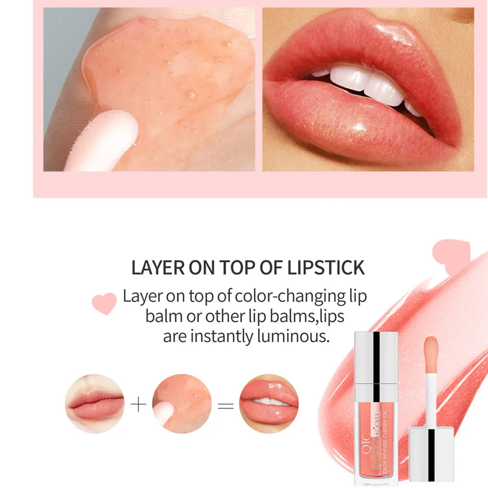 Veranderende Kleur Lip Glow Oil Hydraterende Hoge Gepigmenteerde Lippenbalsem Verjaardagscadeau