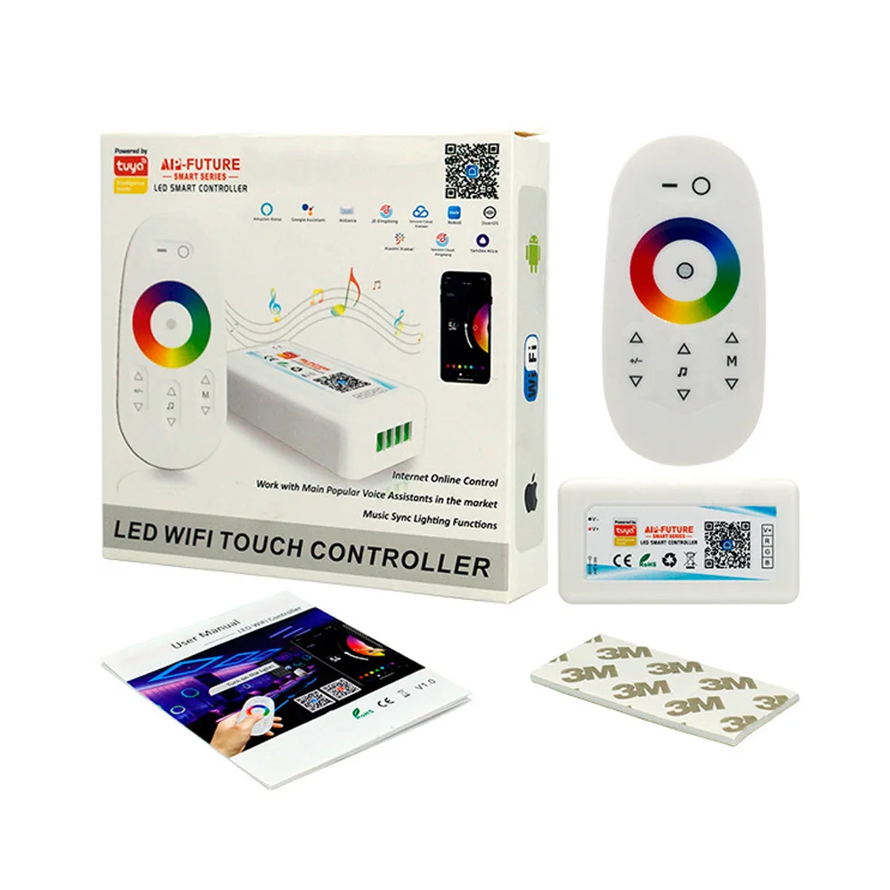 Amazon Alexa Google Assistant Controller Wifi Alice Tuya con telecomando DC12-24V 6A per striscia luminosa per piscina a LED RGB