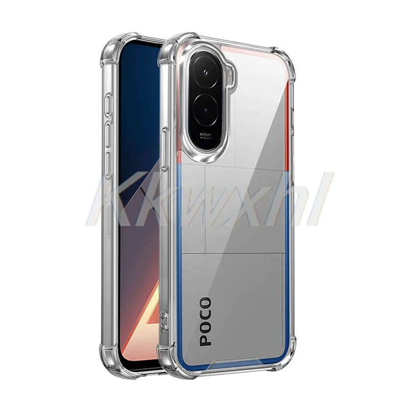 ل Xiaomi Poco M7 4G PocoM7 2025 XiaomiPocoM7 الهاتف الذكي الأصلي واقية الغطاء الخلفي لينة حافظة من البولي يوريثان