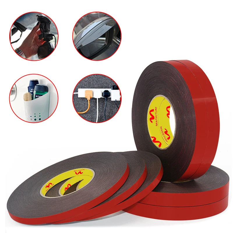 25M thick 1mm Super Strong Double Side Adhesive PE Foam Tape for Car Accessrioes Mounting Fixing Pad Sticky Double Sided tape