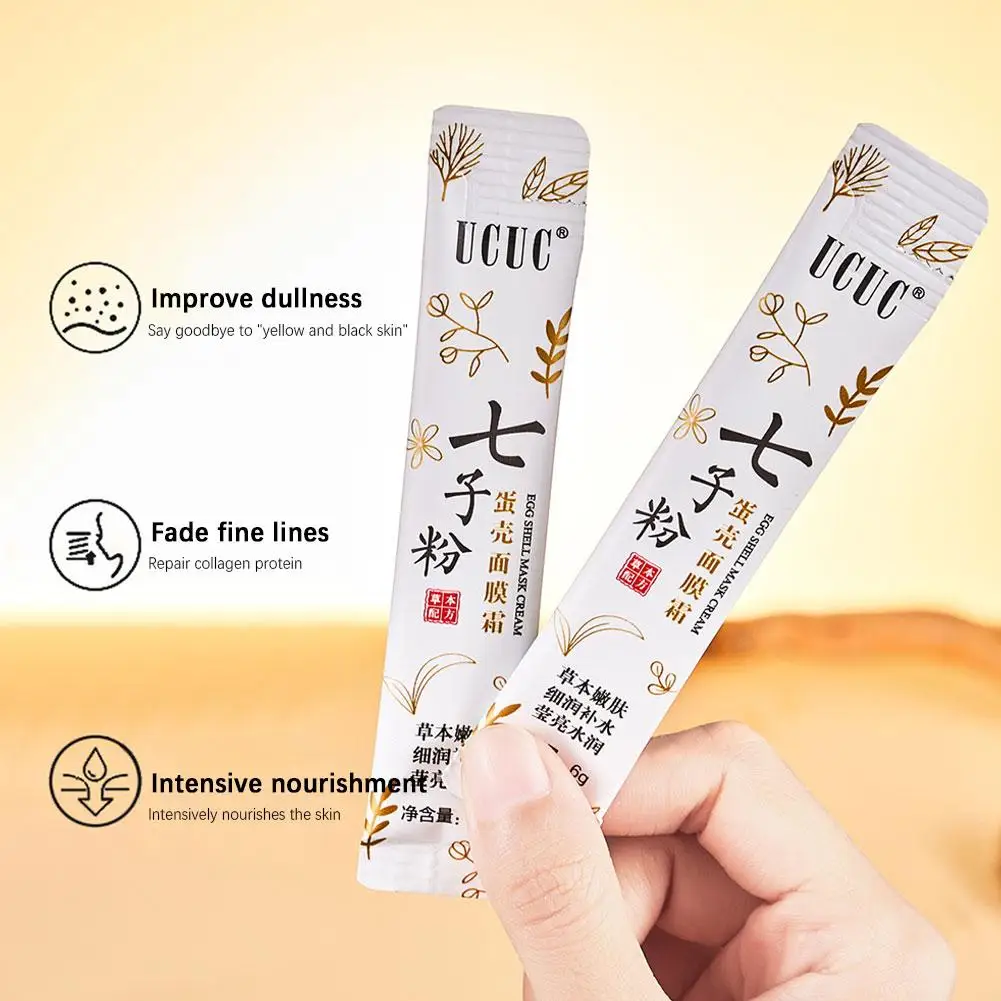 Seven Seeds Eggshell Mask Cream Whitening Firming Anti-wrinkle Beauty Spot Care 6gX10pc Hydrating Anti-aging Moisturizing S G6Q2