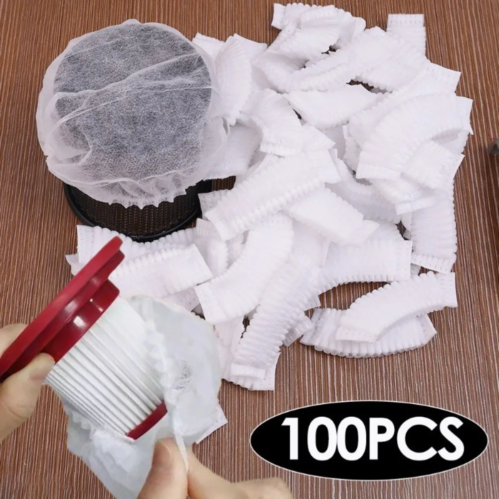 100PCS Non-wovens Vacuum Cleaner Filter Mesh Durable Dust-proof Dust Collection Filter Disposables Mesh Filter Cover Accessories