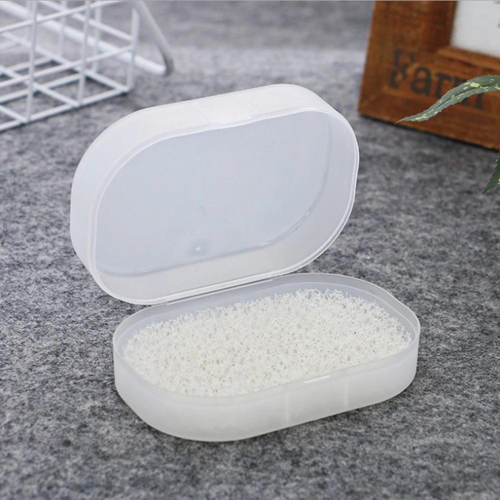 

2pcs Plastic Soap Box Waterproof Leakproof Storage Container For Bathroom Home Outdoor Travel Anti-Slip Design White Large Size