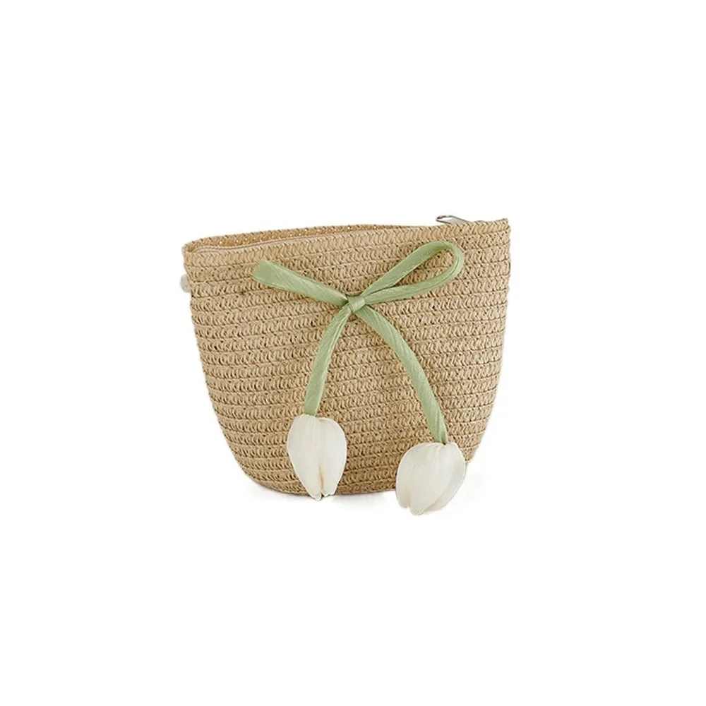 

with Same Style Crossbody Bag Tulip Straw Sun Hat Korean Style Shading Hat Girls Bucket Hat Fisherman Cap Foldable