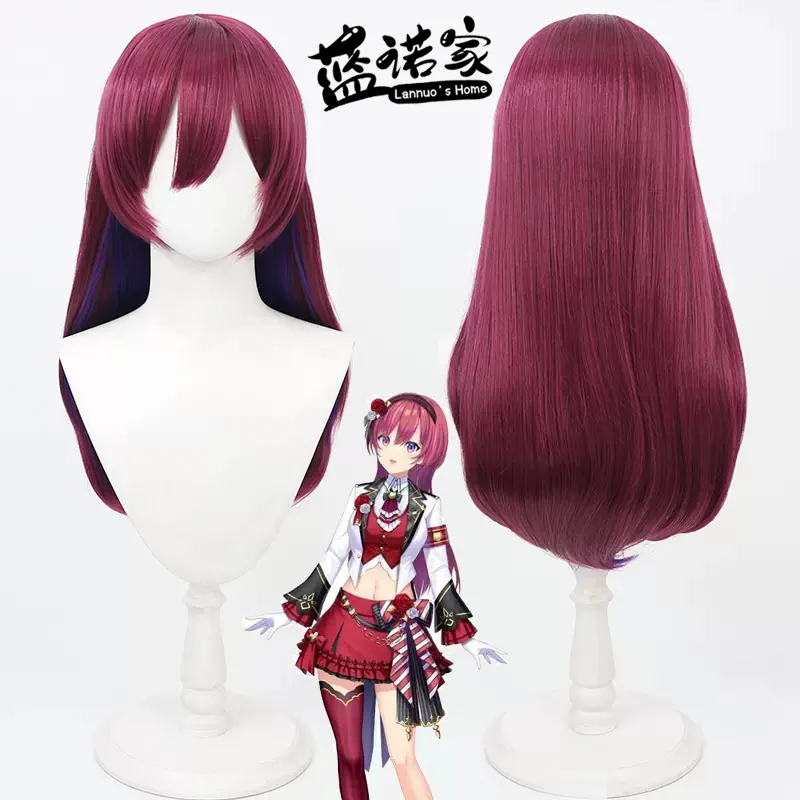 

Virtual YouTube Vtuber Tenryu Yume Cosplay Wig Halloween Carnival Party Props Synthetic Hair Heat Resistant Fiber + Wig Cap