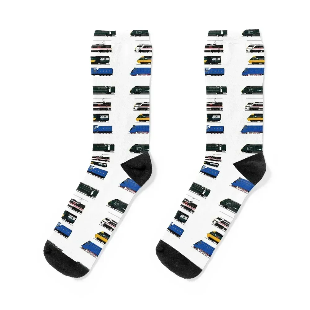 

BRITISH LOCOMOTIVES Socks Toe sports Stockings man winter thermal football Designer Man Socks Women's