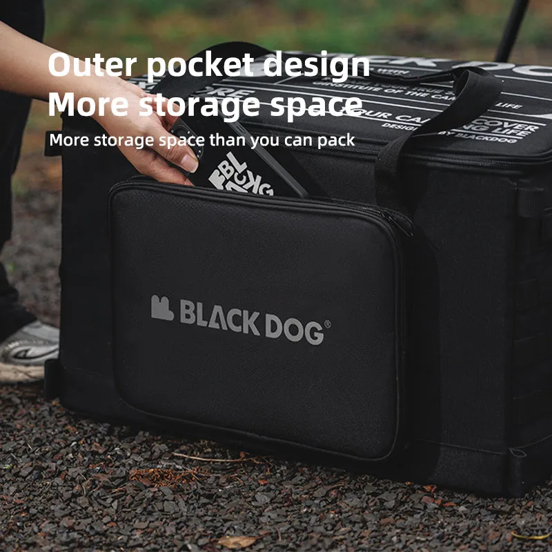 Black Dog Outdoor Camping Storage Bag Large Capacity Collapsible Storage Bag Gas Canisters Picnic Cooking Utensils Bag