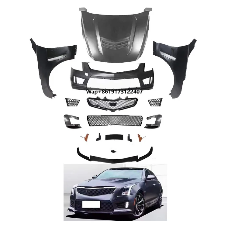 

Factory Sales Modification ATS V Style Upgrade with New Hood Fender Front Bumper Body Kit for ATS 2014-2019
