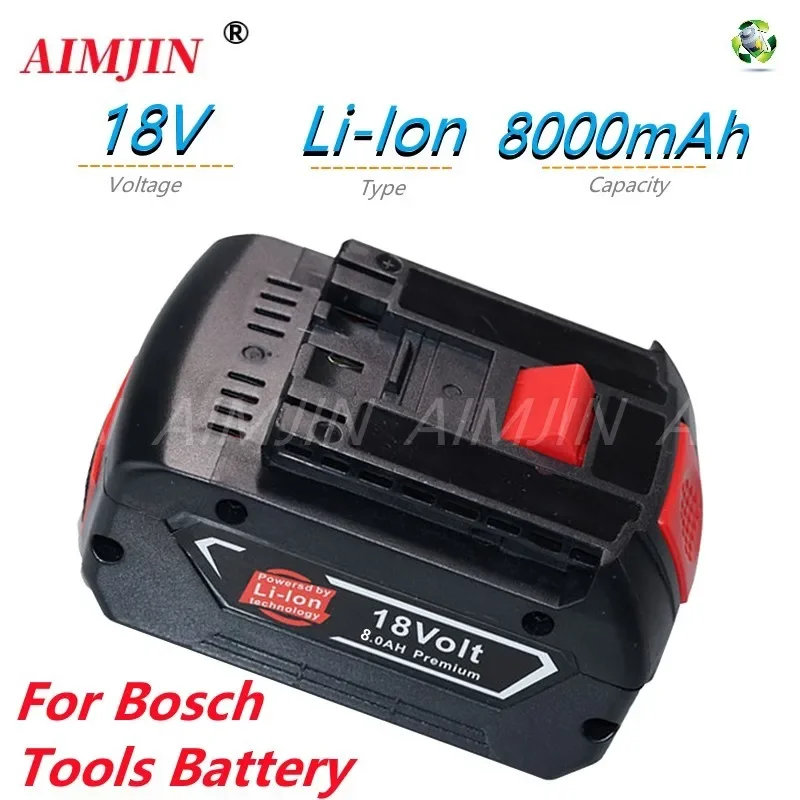 

18V 8.0Ah Power Tools Battery Suitable for Bosch 18V Professional GBA GBH GSR GSB BAT618 BAT609 BAT620 Replacement Battery