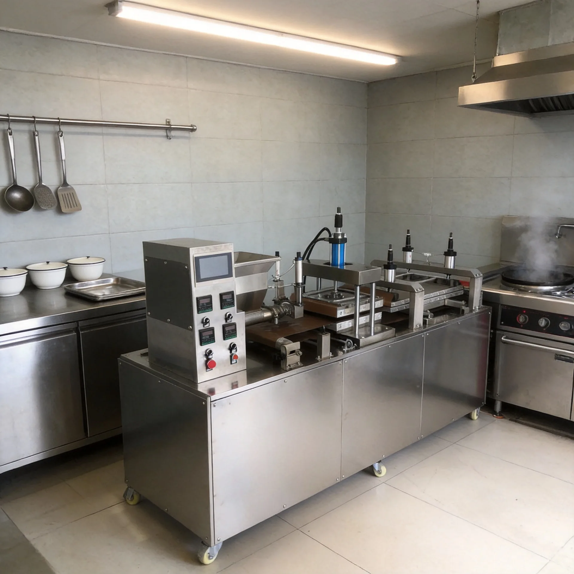 Commercial Fully Automatic Pancake Tortilla Maker Machine Conveyor Belt Type 260 Large Scale Multi Functional Kitchen Equipment
