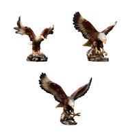 Modern Lucky Eagle Figurines Resin Statue Collectible Artwork Sculpture Crafts for Hallway Shelf Tabletop Bookcase Decoration