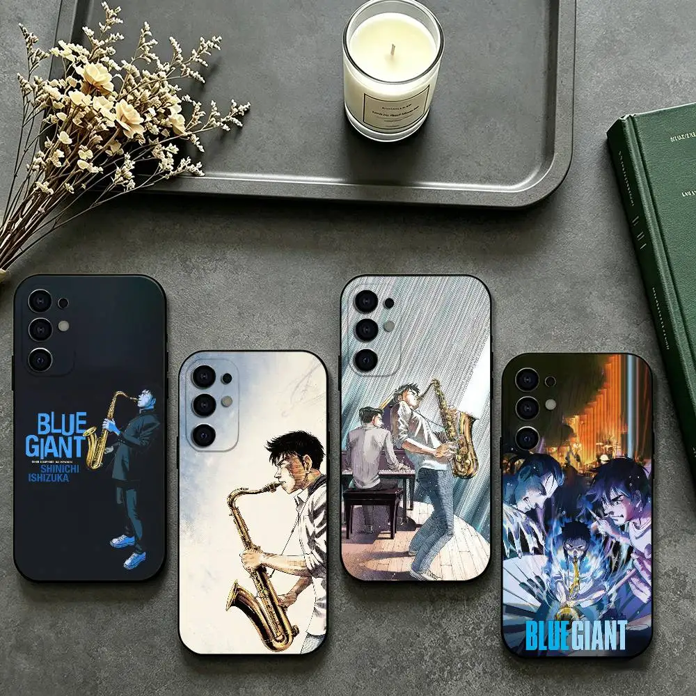 Anime B-Blue Giant phone Case For Samsung S26,25,24,21,22,23,30,20,Ultra,Plus,Fe,Lite Black Soft Cover