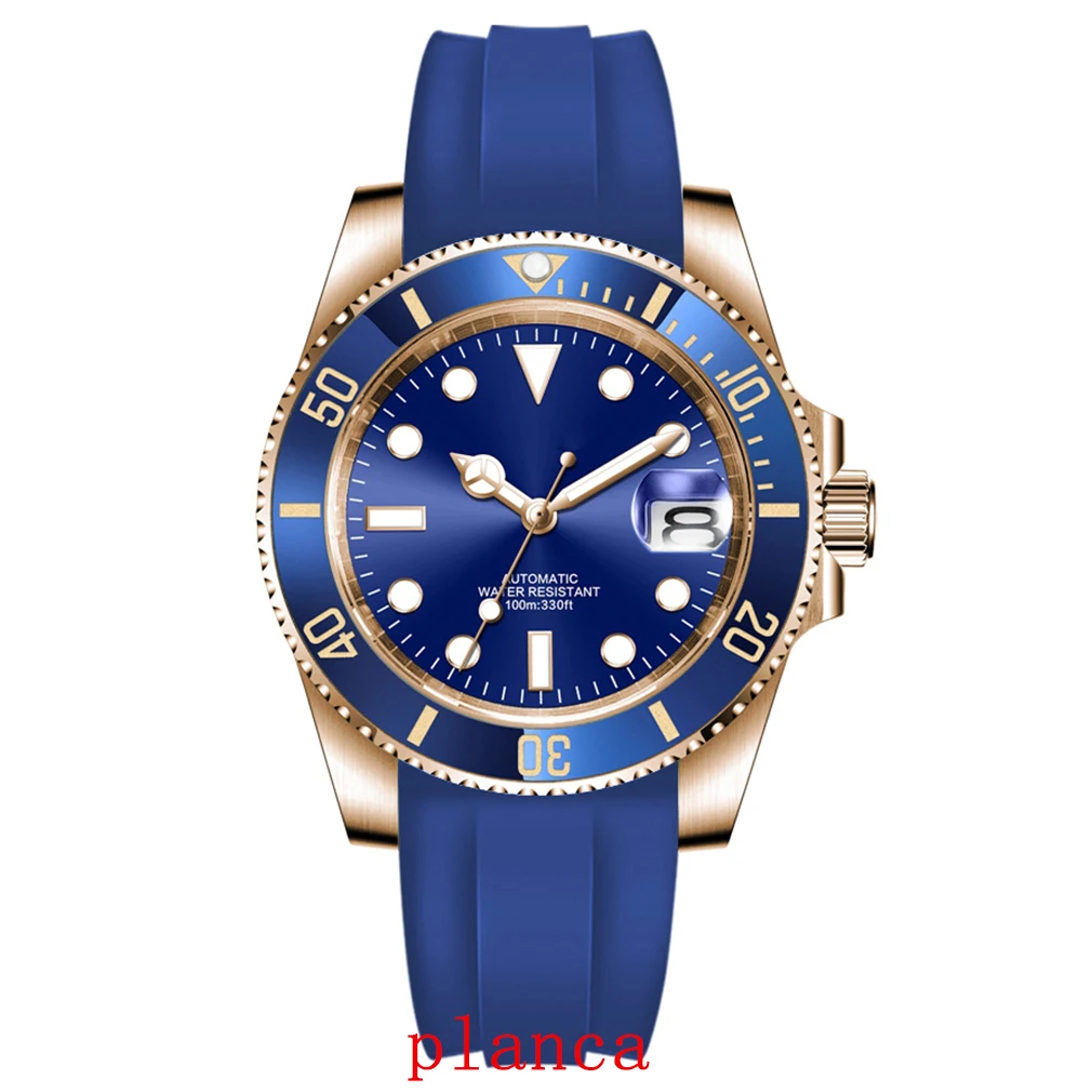 นาฬิกาข้อมืออัตโนมัติแบบกลไก 40 มม. ระบบเครื่อง nh35 กระจกแซฟไฟร์/โลโก้ปรับแต่งได้