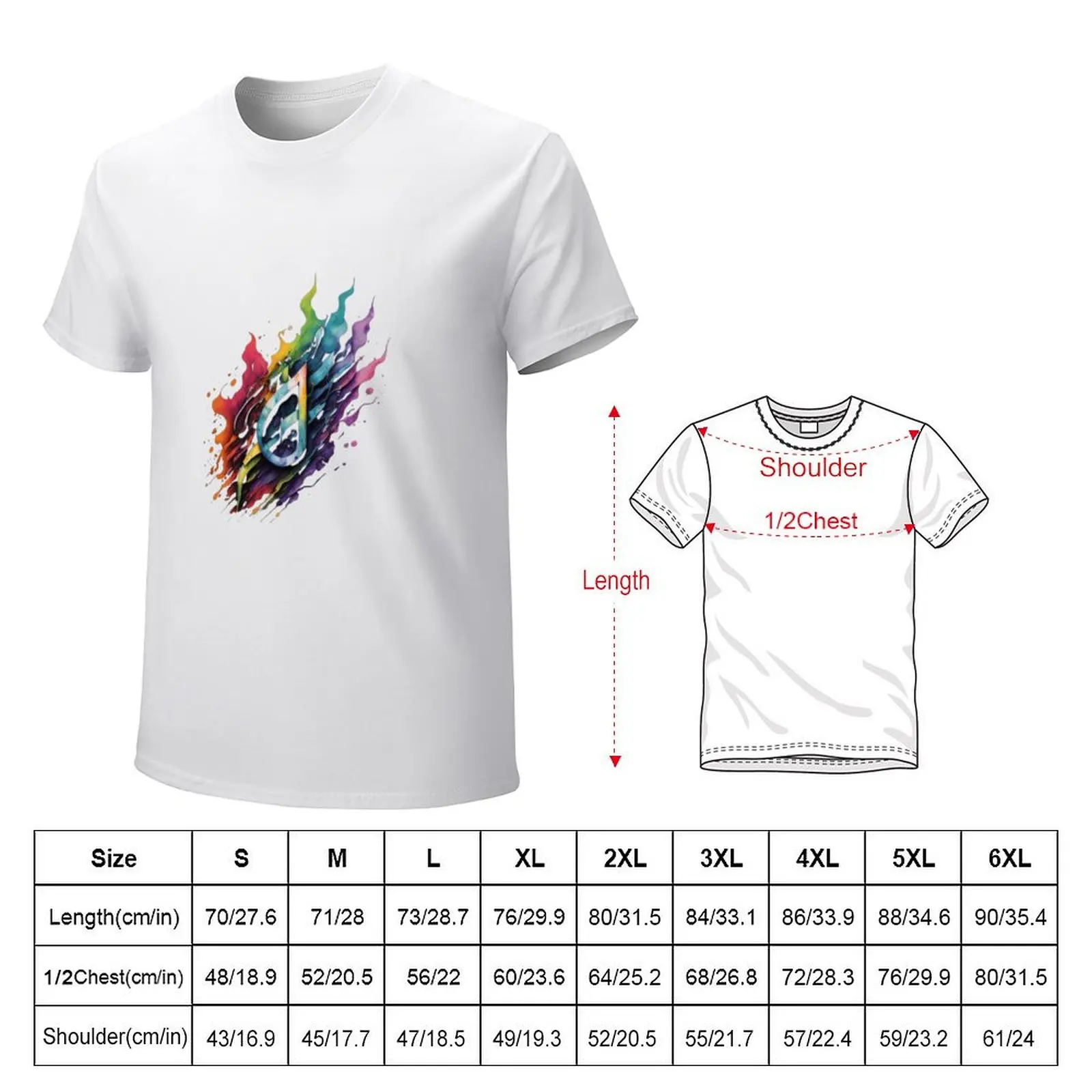 Music Note Art T-shirt korean fashion sublime heavyweights mens t shirts