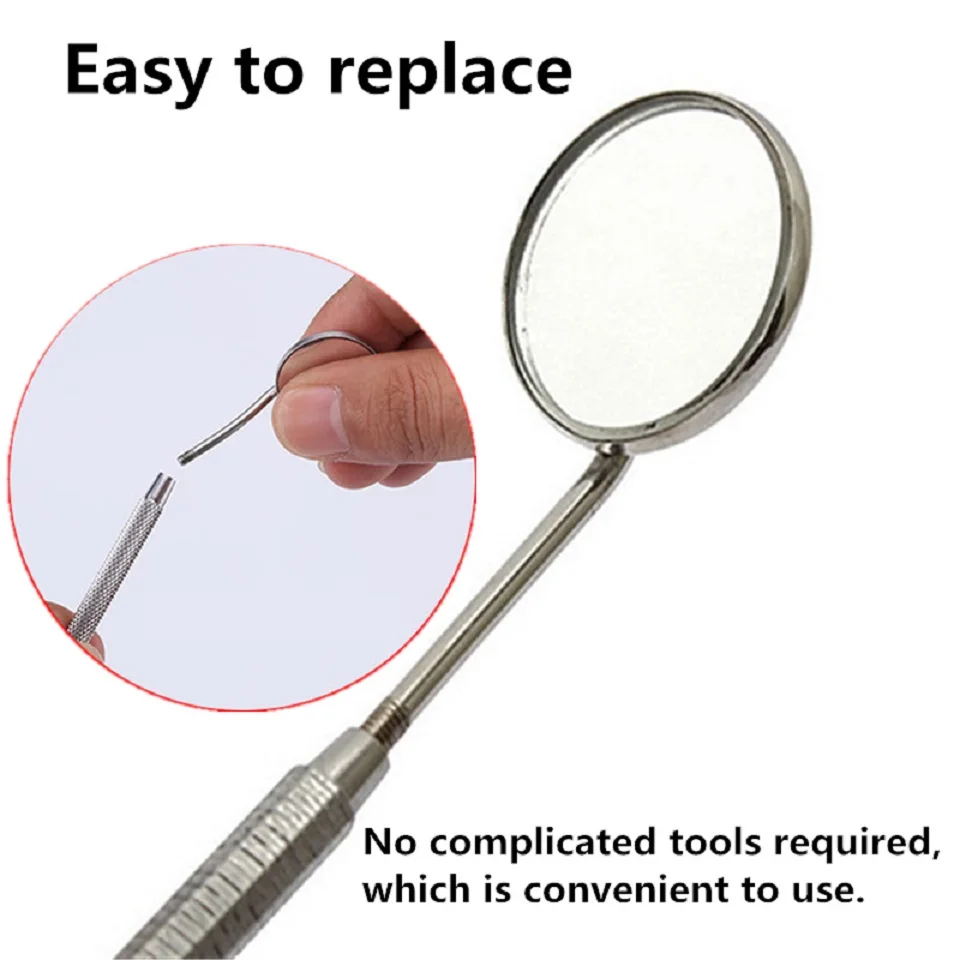 10pcs #4 #5 Dental Mouth Mirror Head Anti Fog Front Surface Odontoscope Dentist Mirror Stainless Steel Oral Care Teeth Exam Tool