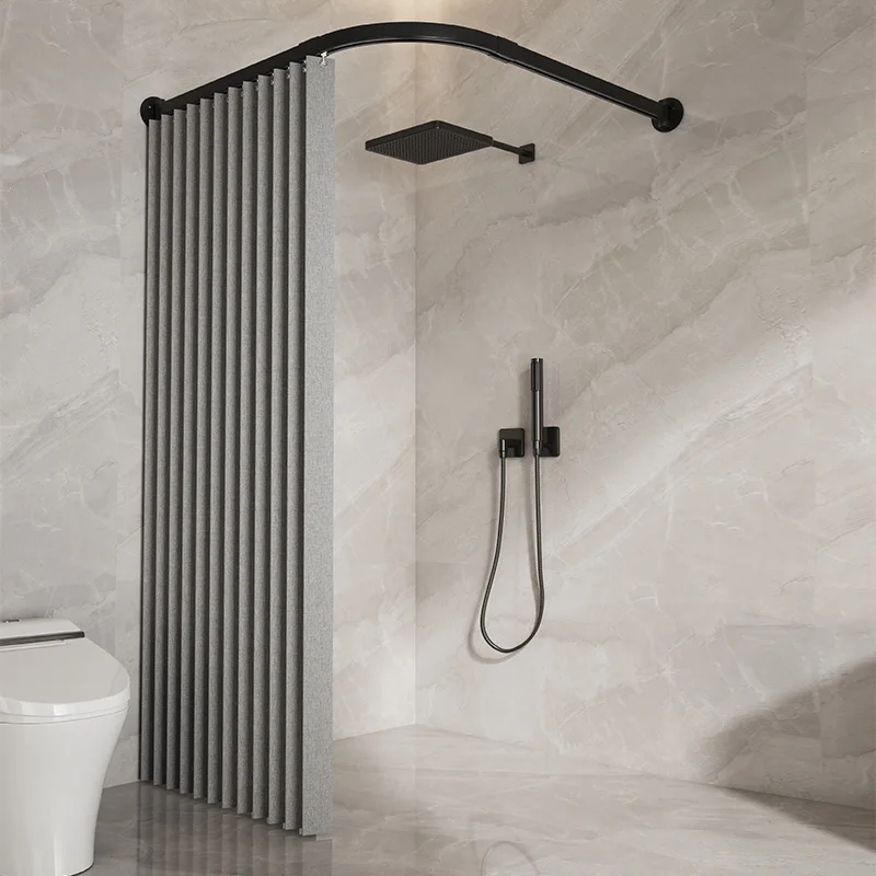 Retractable Folding Shower Curtain, Portable Bathtub Screen, Waterproof Space-Saving Accordion Door for Small Bathroom