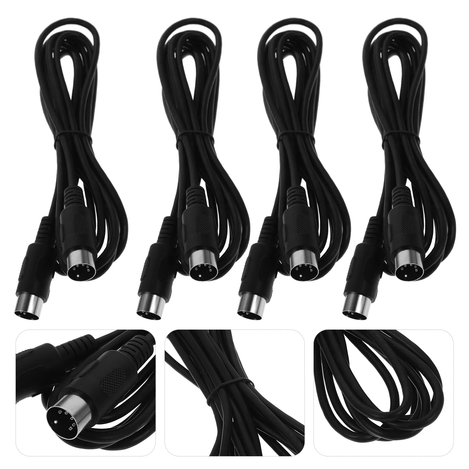 

4pcs 5-Pin Midi Extension Cable 3M For Keyboard Electric Drum Synthesizer Audio Equipment Instrument Line Signal Transmission