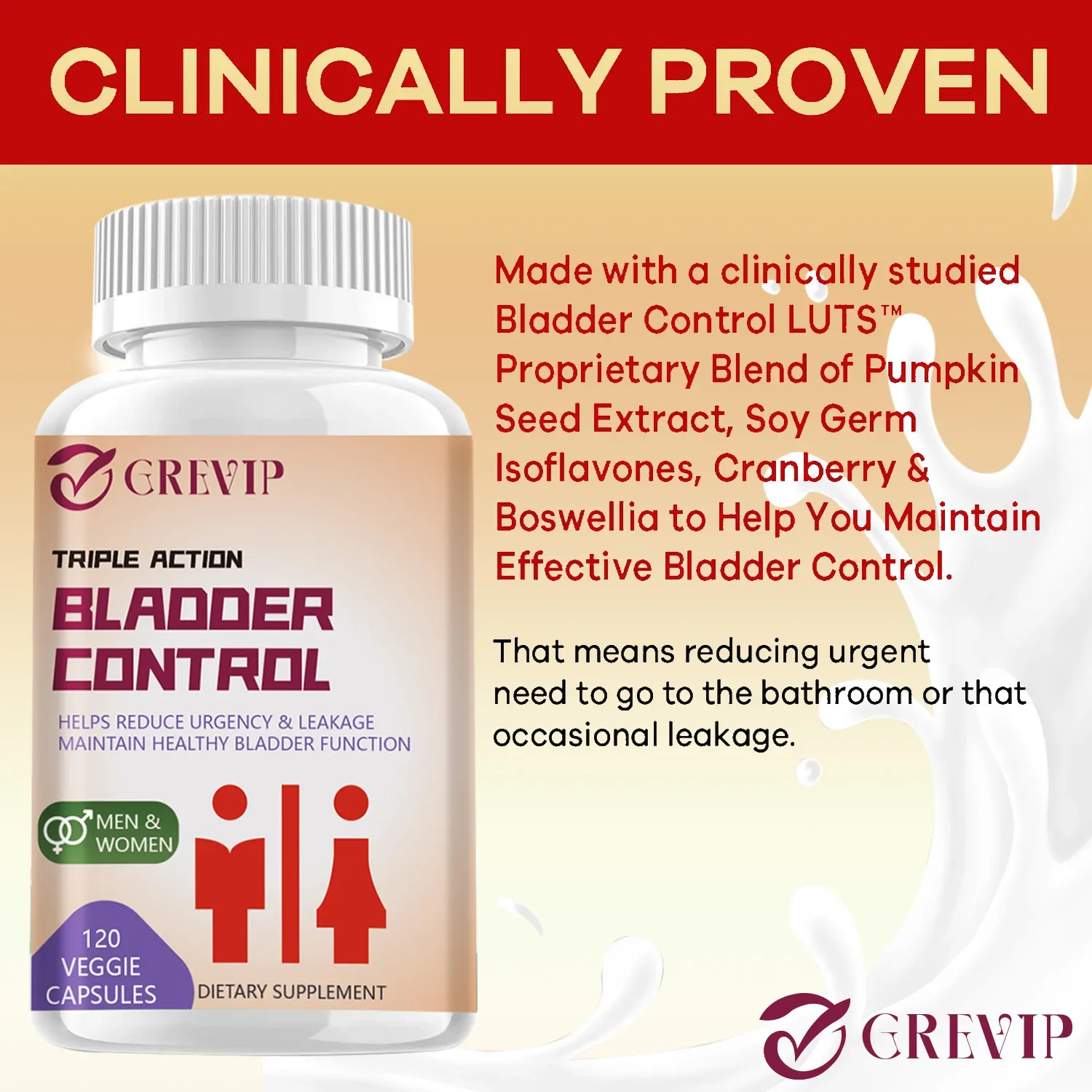 Bladder Control - Reduce Sudden Urge To Go To The Toilet, Urinary Leakage, Improve Urination